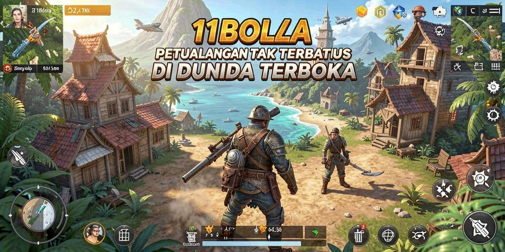 Tampilan gameplay 11BOLA yang luas dan penuh petualangan.