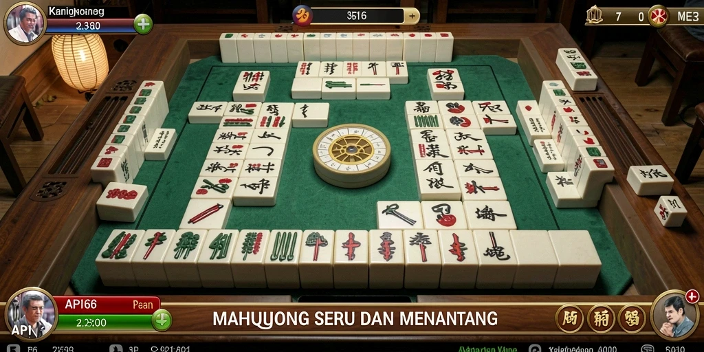 Tampilan gameplay Mahjong yang menarik dan penuh warna.