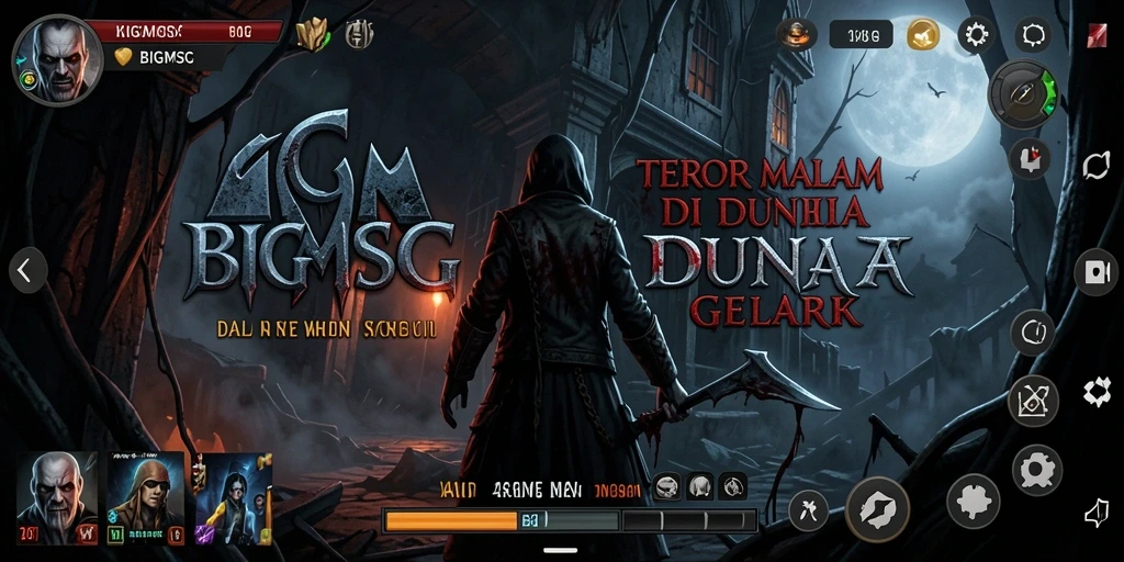 Tangkapan layar gameplay menunjukkan suasana mencekam dalam BIGMSG.