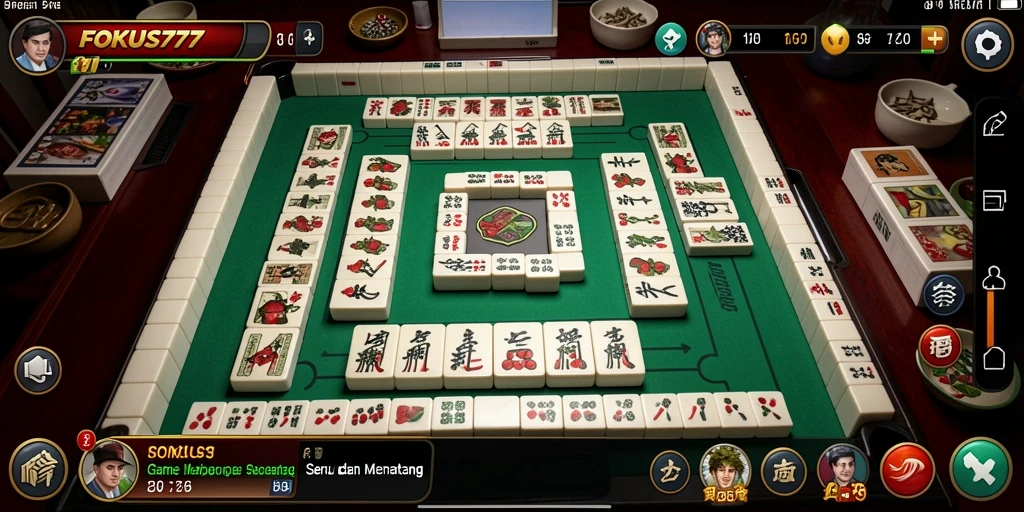 Tampilan gameplay seru Mahjong di FOKUS777