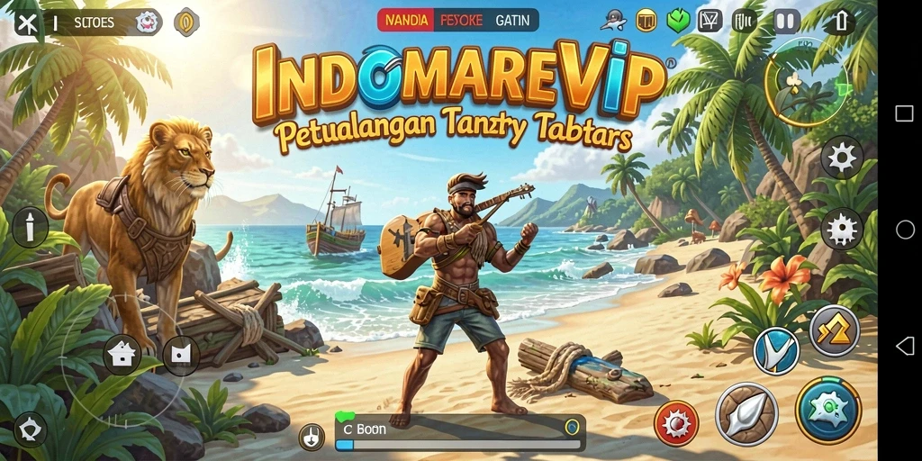 Gameplay seru dan luas dari INDOMAREVIP di dunia terbuka.