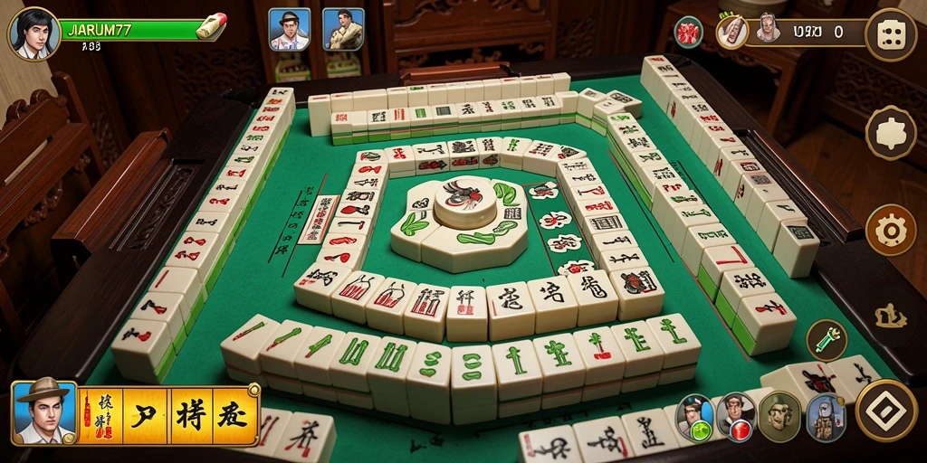 Tampilan permainan Mahjong dengan desain menarik dan level yang menantang.