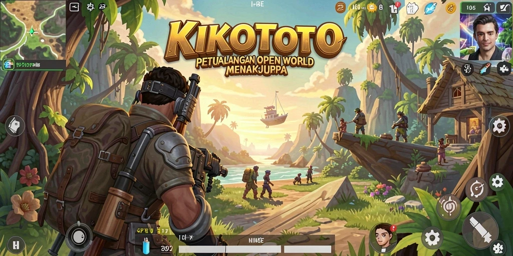 Screenshot gameplay <strong>KIKOTOTO</strong> menunjukkan eksplorasi dunia yang luas.
