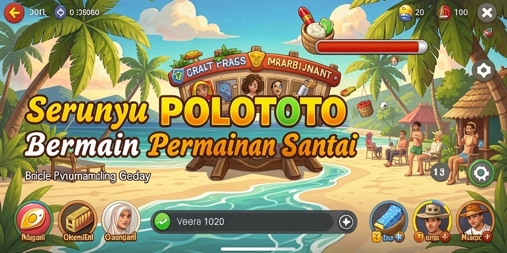 Screenshot POLOTOTO menampilkan gameplay yang seru dan penuh warna.